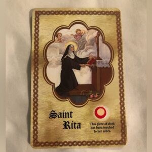 Saint Rita Relic Card